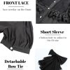612ueKkLhEL.jpg Victorian Blouse Womens Gothic Shirt Vintage Long Sleeve Lotus Ruffle Tops
