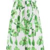 Bohemian Print Long Dress Women Summer Sexy Deep V Neck Beach Dress Casual Vacation Maxi Dress(Green,Large)