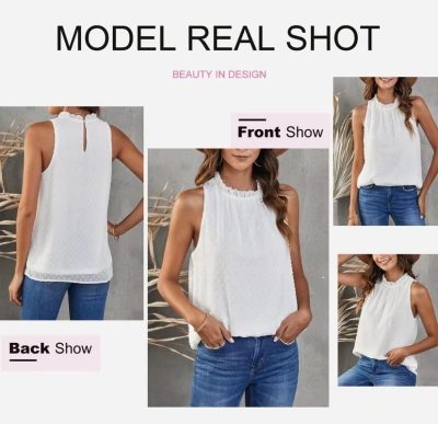 61TPJZE0EYL.jpg Womens Casual Sleeveless Shirts Halter Neck Leopard Print Tank Top and Blouses
