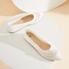 Women's Flats Shoes Women Comfortable Dress Shoes Black Pointed Toe Flats Ballet Mesh Knit Flat Dressy Slip on Business Casual