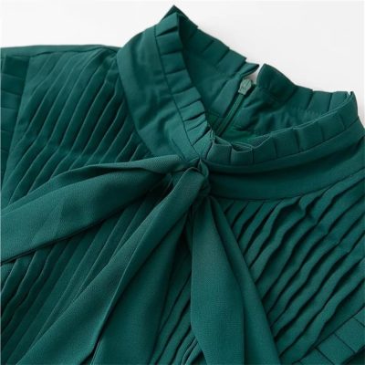 Women's Bohemian Holiday Party Dress Stand Collar Long Sleeve Ruffled Casual Elegant Maxi Dresses