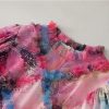 Women's Bohemian Floral Print Chiffon Dress Ruffles Flare Sleeve Eleagnt Party Prom Dresses