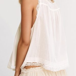 Women Summer Boho Lace Tie Front Tank Beach Vacation Top Button Down Sleeveless Cardigan Crop Y2k Tops Clothes 2025