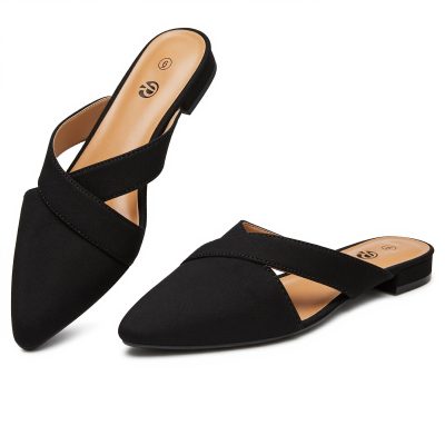 Women’s Mules Closed Pointed Toe Backless Loafer Shoes for Women