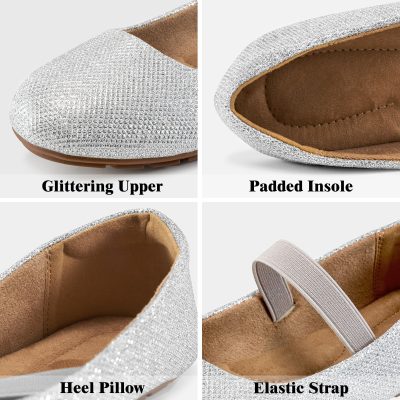 Flats for Women Ballet Shoes: Comfortable Dressy Slip On Flats Casual Walking Wedding Penny Loafers